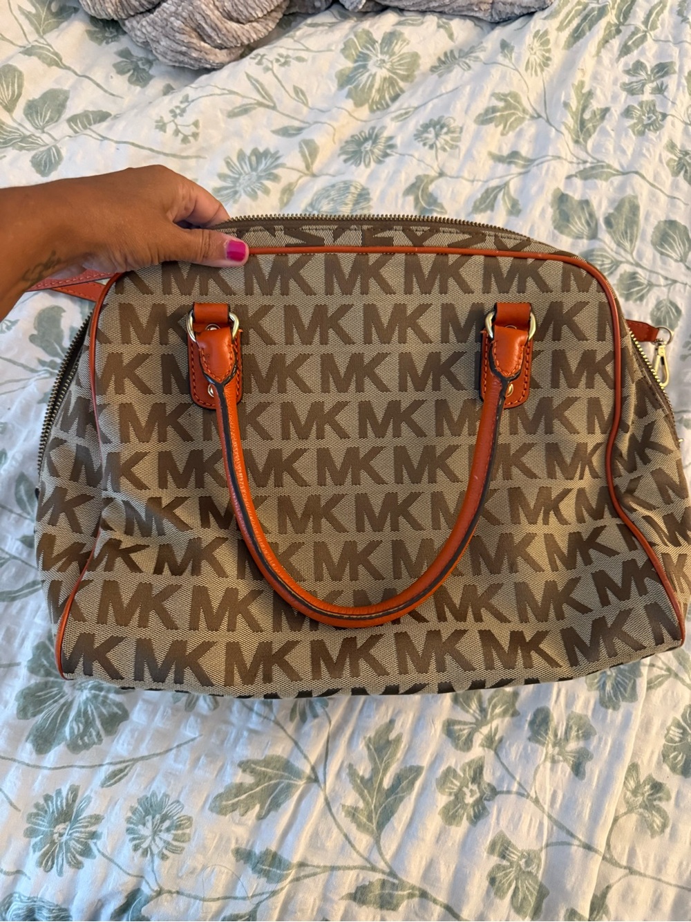 Michael Kors Brown and orange satchel